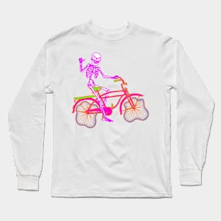 Skeleton Bicycle Long Sleeve T-Shirt